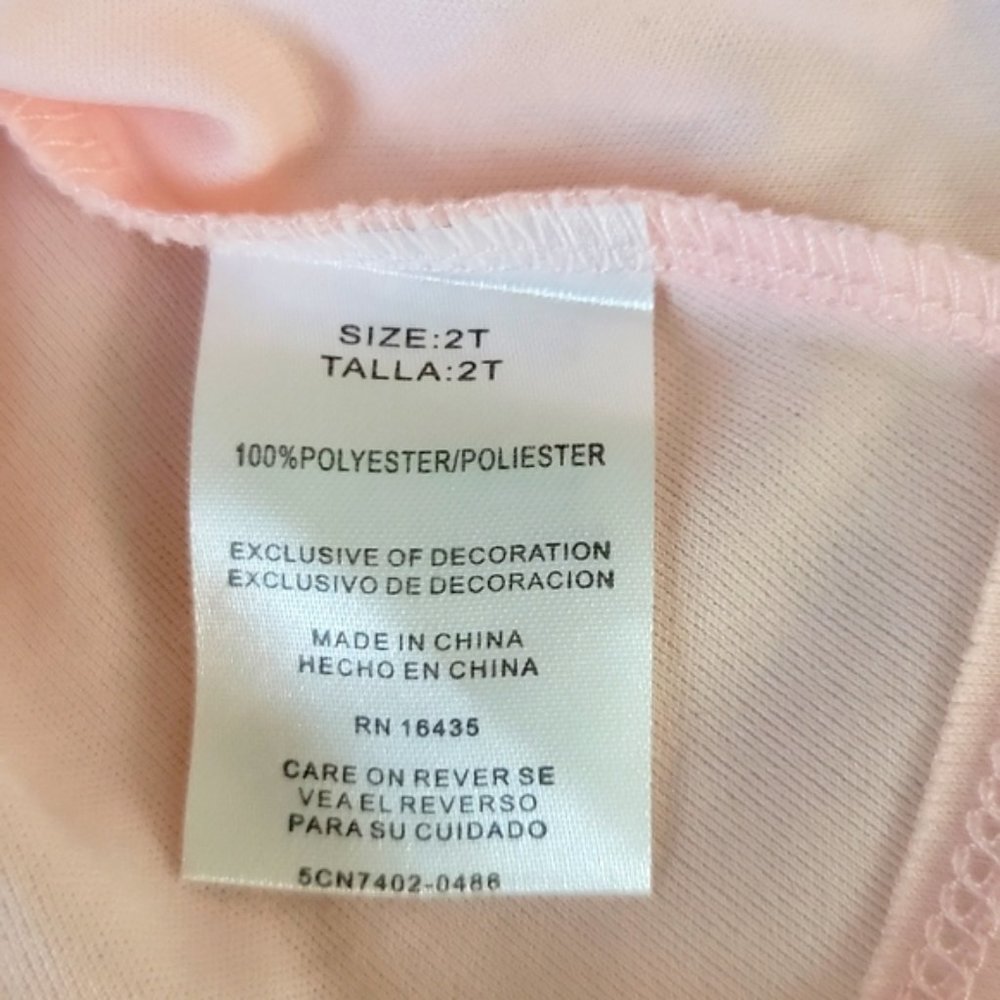 Children’s Apparel Network Girls Pink Tulle Dress Textured Top Size 2T - Picture 4 of 13